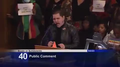 San Fran Resident Screeches Hysterically in Townhall Meeting