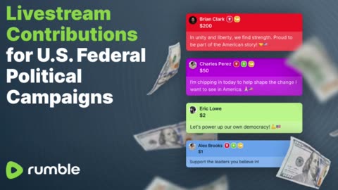 Rumble Announces Livestream Contributions for U.S. Federal Political Campaigns