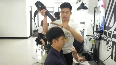 20 minutes Peeling Acne - Shave face and Hair styling | Babershop in Vietnam (part 2)