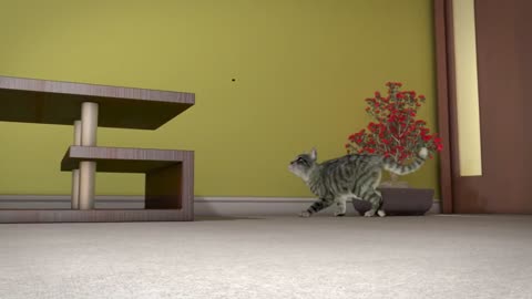 Realistic 3D cat animation study