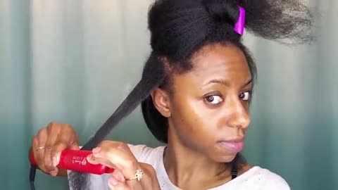 How I get my 4c natural hair straight without heat damage!