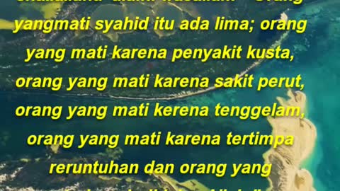 Abu Hurairah, bahwa Rasulullah shallallahu 'alaihi wasallam Orang yang mati syahid