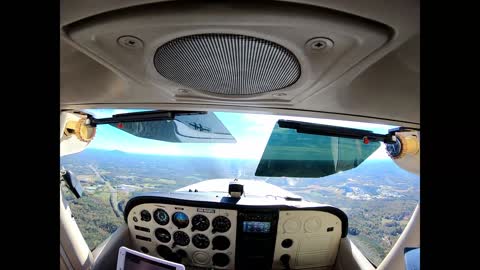 Fall Flight in Cessna 172N Over The Smoky Mountains - KMWK-Smoky Mountains-KAVL