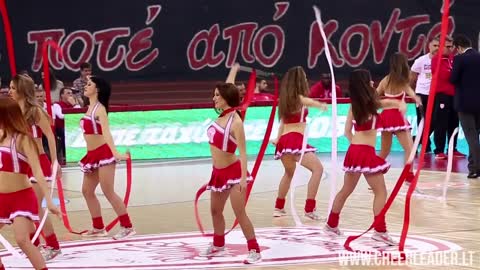 Olympiacos Piraeus RED DROPS cheerleaders