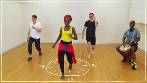 Five Minute Dance Lesson * African Dance Lesson 3 * Dancing on the Clock