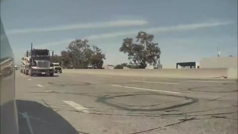 Truck Runs Over Boxes Of Merchandise In Front Of A Store And Crashes Them