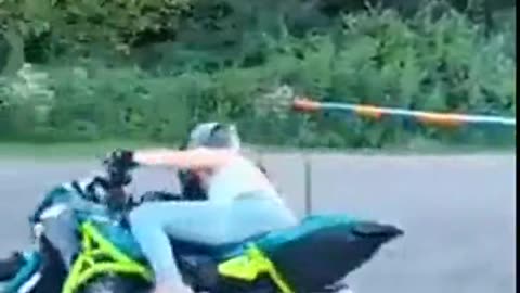 Lady biker skills