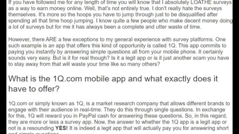 Is 1Q as worthless as most survey platforms?