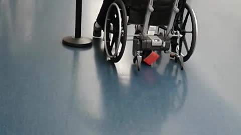 Scott Driving the Motorized Wheelchair