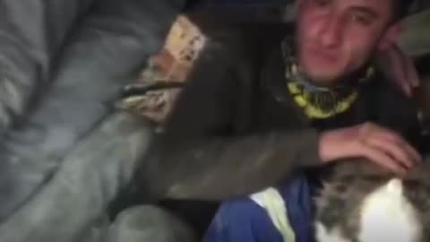 A dog has been rescued after 23 days under earthquake rubble in Turkey.