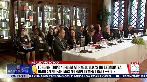 Foreign trips ni PBBM at pagbubukas ng ekonomiya, dahilan ng pagtaas ng employment rate —ECOP