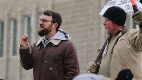 David Parker Speaks outside of Elections Alberta - March 22