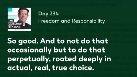 Day 234: Freedom and Responsibility — The Catechism in a Year (with Fr. Mike Schmitz)