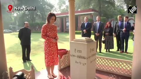German Foreign Minister Baerbock pays homage to Mahatma Gandhi at Gandhi Smriti