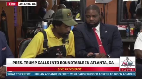 President Trump calls in to the Barber Shop