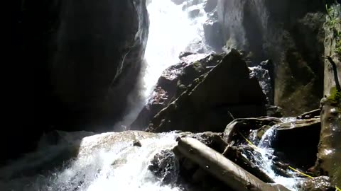 Big Waterfall in the way of Kheerganga | Parvati Valley Waterfall | Funplaces.in