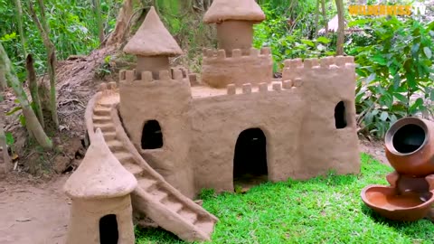 build a Mud Castle shaped Puppy house on an Unused Ant Hill