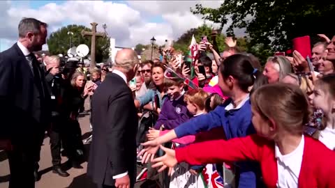'Not my King' - Man heckles Charles during Cardiff visit
