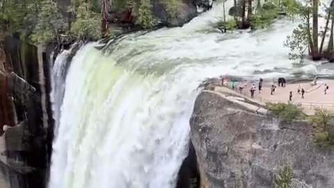 Vernal Falls in Yosemite National Park is seeing its most flowing water in 50 years.