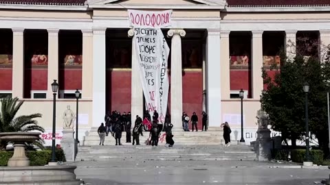 Greek train crash protesters clash with police