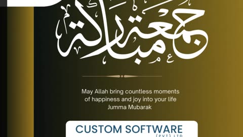 Jumma Mubarak from CustomSoftware! May this blessed day bring you peace,. 🌙✨