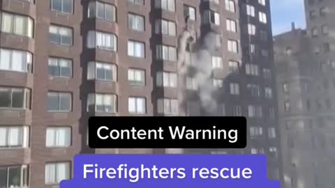 A woman in #NYC tried to escape an apartment fire by hanging outside a 20th-story window