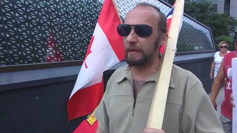 Kevin Goudreau Canadian Nationalist Front in Ottawa July 20, 2019