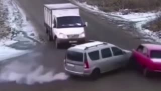 Funny car accident