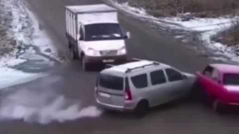 Funny car accident