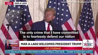 Trump: My Only Crime Is Defending Country "from Those Who Seek to Destroy It"