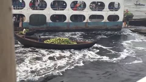 Crazy boat terminal in Bangladesh