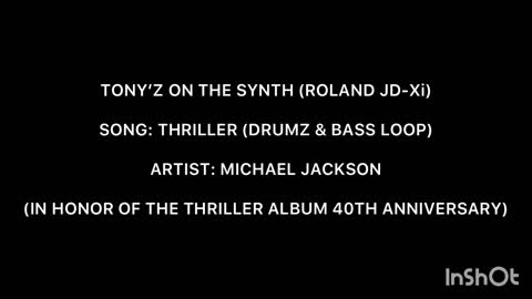 TONY’Z ON THE SYNTH - THRILLER (DRUMZ & SYNTH BASS LOOP)