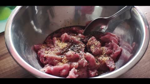 CGEats - Japchae with Korean Sesame Pork Stir Fry