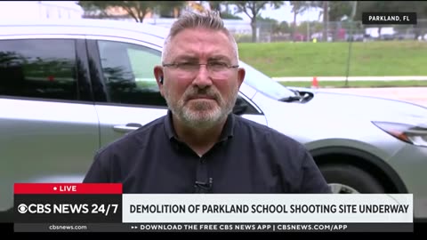 Parkland school shooting site demolition begins CBS News