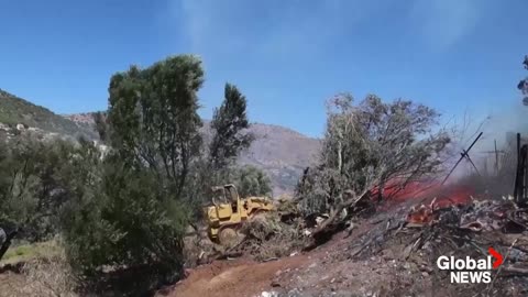 Greece wildfires: Flames burn in island of Serifos and near Athens