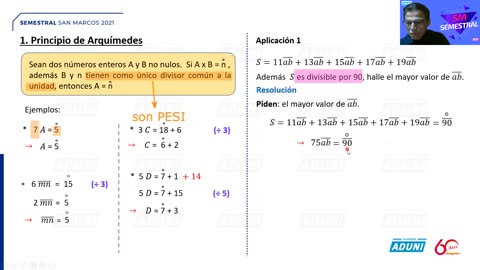 SEMESTRAL ADUNI 2021 | Semana 12 | Aritmética | RV S1 | Biología S1