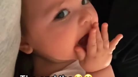 cute baby with mom