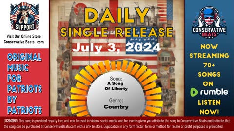 Conservative Beats - Daily Single Release: A Song of Liberty – 7/3/24