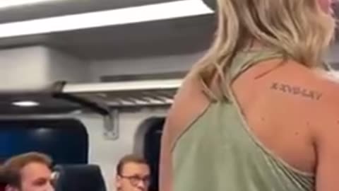 A drunk Karen makes an absolute show of herself on a train!