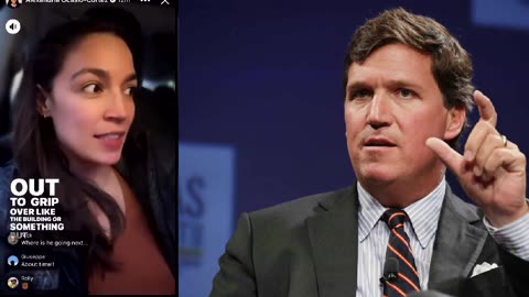 Alexandria Ocasio-Cortez smugly celebrates Fox News terminating Tucker Carlson.