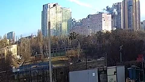 High Rise Hit In Kiev Ukraine (Day 3) - February 26th 2022