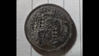 Short forest hunt-silver King George III sixpence 1817