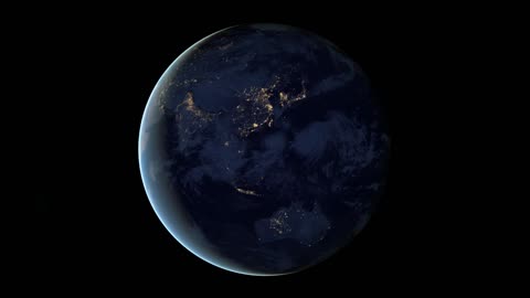 Planet Earth revolving at night-NASA