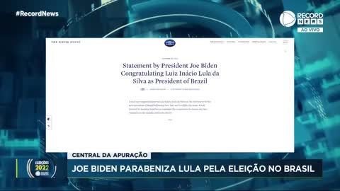 Joe Biden parabeniza Lula pela eleição no Brasil