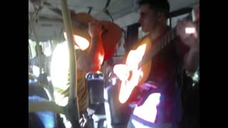 "Sultans of swing" song, on a bus, Montevideo, Uruguay