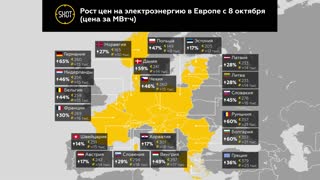 Raise of price for electricity in Europe since October 8