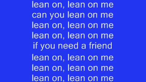 Lean on me - Micheal Bolton (Lyrics)