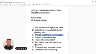 How I started my youth basketball training business.