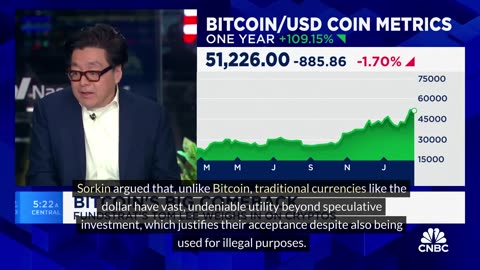 Tom Lee Destroys Andrew Sorkin Yes BITCOIN $150,000 in 2024