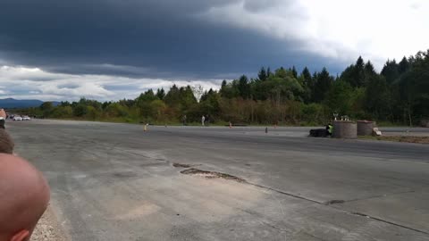 Drift event at an abandoned military airfield